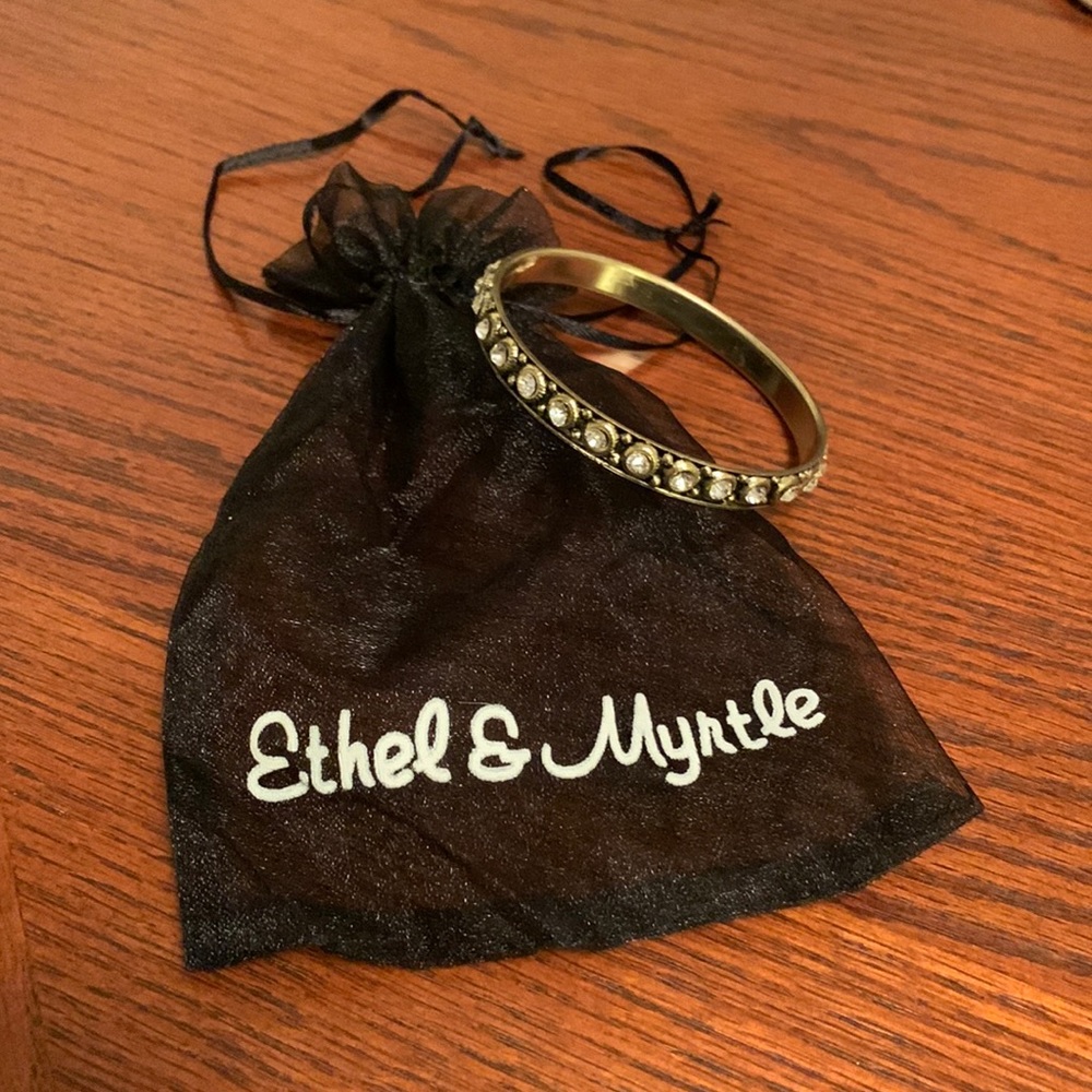 Ethyl & Myrtle Vintage Bangle Bracelet with Stones